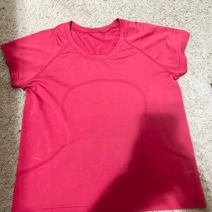 lululemon athletica Bright Pink Short Sleeve Tee